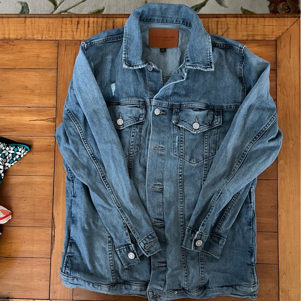 Lucky brand denim jean jacket, womens size medium